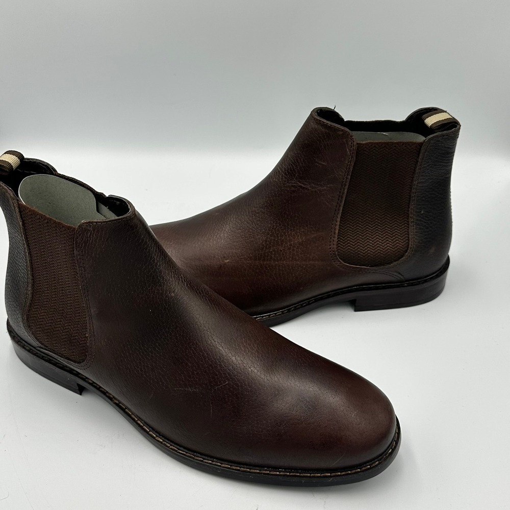 Crown Vintage Glory 2 Chelsea Boots Mens 11 Dark Brown Leather Ankle Dress Boots